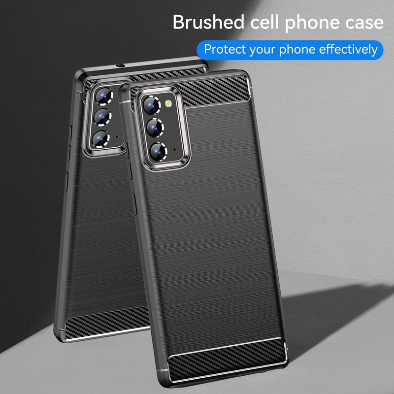 Aikcks for Samsung Galaxy Note 20 Ultra Phone case, Shockproof, Scratch Resistant Carbon Fiber Jacket, Soft TPU, for Galaxy Note 20 Ultra case (Black,) - Image 3